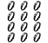 Lot de 2 bracelets personnalisables en silicone avec signe du zodiaque - 12 constellations du zodiaque - Bracelets de manifestation sereine - Cadeau d'anniversaire pour fils, fille, meilleure amie