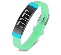 Lot de 2 bracelets phosphorescents en silicone pour homme et femme - Style décontracté - Pour tous les jours et les vacances, Silicone Acier inoxydable Silicone