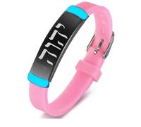 Lot de 2 bracelets phosphorescents en silicone pour homme et femme - Style décontracté - Pour tous les jours et les vacances, Silicone Acier inoxydable Silicone