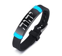 Lot de 2 bracelets phosphorescents en silicone pour homme et femme - Style décontracté - Pour tous les jours et les vacances, Silicone Acier inoxydable Silicone