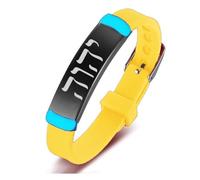 Lot de 2 bracelets phosphorescents en silicone pour homme et femme - Style décontracté - Pour tous les jours et les vacances, Silicone Acier inoxydable Silicone