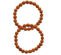 Lot de 2 bracelets Rudraksha naturels - Énergie et protection - Bracelet spirituel pour méditation, yoga et équilibre intérieur - Unisexe