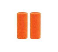 Lot de 2 Bracelets Sport en Serviette, Bandes Transpiration for Tennis, protège-Poignet for Basket-Ball, Volley-Ball, Padel, Fitness, Bandeaux , Manchette(2pcs Orange 15 cm)