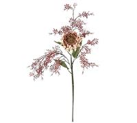 Lot de 2 Branches d'artichaut avec Branche décorative - 60 cm - Vieux Rose - Fleurs artificielles en Soie - Décoration d'automne