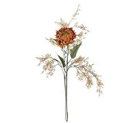 Lot de 2 Branches d'artichaut avec Branche décorative - 70 cm - Orange - Fleurs artificielles en Soie - Décoration d'automne