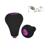 Lot de 2 bras à bascule de rechange avec bouton en EVA compatible avec DRT MK1 et pour moulinet de tambour Daiwa Baitcasting, variante dorée (violet)