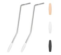 Lot de 2 bras de trémolo, filetage 5 mm et 6 mm, barre de trémolo simple en métal avec 3 pointes, système de pont de trémolo, Whammy Bridge Bar Single Vibrato, Bridge Bar pour système de guitare