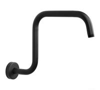 Lot de 2 bras d'extension de pommeau de douche, 10,2 cm de hauteur, en acier inoxydable de qualité marine, finition noire mate, pour tuyaux de douche standard avec filetage 1/2 NPT