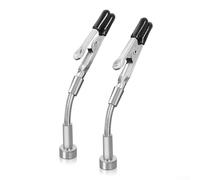 Lot de 2 bras flexibles à souder avec pinces crocodiles solides pour PCB, soudure, fabrication de bijoux, outils de réparation électronique, argent