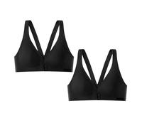 Lot de 2 Brassière Ouvert Devant Femme Soutien-Gorge De Sport Dos Nageur Bra Invisible pour Yoga Sport Brassiere Sport BH Ouverture Devant D'entraînement Confortable Underwear