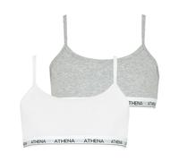 Girl Athena Fille Coton Ultra Doux Lq18 Soutien-Gorge, Blanc/Grischine, 8 Ans EU