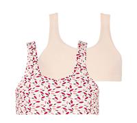 Lot de 2 brassières fille ecopack athena fille floral-rose poudre 8A