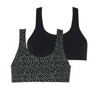 Lot de 2 brassières fille ecopack athena fille motif-noir 6A
