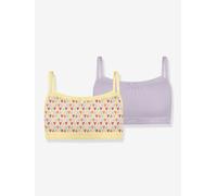 DIM Fille Brassières Les Pockets Coton X2 Bra, Lot Joli Cœur Lilas, 14 Ans EU