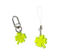 Lot de 2 breloques de téléphone en forme de plante pour sac à quatre feuilles pour les étudiants et les jeunes femmes à la recherche de styles