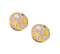Lot de 2 breloques en acier inoxydable inspirées de la mer en forme d'étoile de mer pour collier fait à la main Accessoires Artisanat Nature Inspiration Plage Styles Collier Charm, taille unique