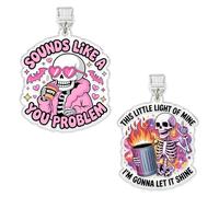 Lot de 2 breloques pour Kindle Sound Like A You Problem, This Little Light Of Mine I'M Gonna Let It Shine, bouchon anti-poussière 3,8 cm Lightning/Type C en acrylique pour liseuse pour téléphone