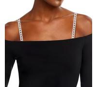Lot de 2 bretelles de soutien-gorge en strass réglables pour femme - Antidérapantes - Bretelles invisibles - Pour soutien-gorge, hauts, robe de mariage, argenté, taille unique