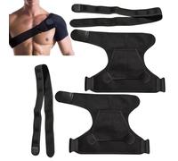 Lot De 2 Bretelles De Sport, Bretelles Réglables, Bretelles Anti-Stress, Bretelles De Support Fixes Aux Épaules (Noir)