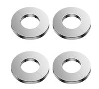 Lot de 2 brides murales fendues rondes en acier inoxydable pour robinet de cuisine, salle de bain, plomberie pour tuyau de 42 mm de diamètre (argenté)