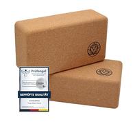 Lot de 2 brique yoga VonBueren | Blocs en liège | 22 x 12 x 7,5 cm | Accessoires de yoga pour homme et femme | Bloc Hatha