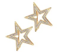 Lot de 2 broches de poitrine en alliage de zinc en forme d'étoile qui ne se déforme pas facilement pour une longue durée de vie de la breloque sur les vêtements, taille unique, Comme décrit