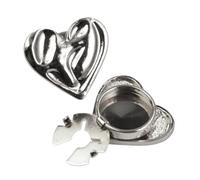 Lot de 2 broches décoratives en forme de cœur pour femme - Couvre-boutons pour chemises, hauts, accessoires de décoration - de chemise, chemisier, robe, manteau, jeans, fête, usage quotidien