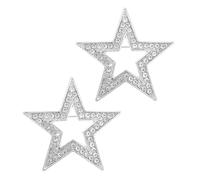 Lot de 2 broches décoratives en forme d'étoile à 5 branches en alliage Zn pour les trajets quotidiens, les fêtes, les épinglettes sécurisées, taille unique, comme décrit