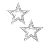 Lot de 2 broches décoratives en forme d'étoile à cinq points en alliage de zinc pour étinceler les ensembles pendant les trajets et les fêtes, One Size, Comme décrit