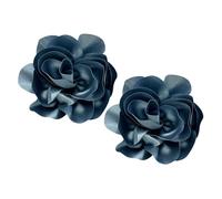 Lot de 2 broches délicates en tissu satiné pour femme - Grande broche en forme de rose pour fête, danse, mariage, banquet - Élégante broche tendance camélia pour femme et fille - 14 cm, L, Soie