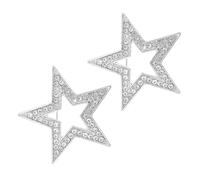 Lot de 2 broches élégantes en forme d'étoile à cinq branches en alliage de zinc pour ajouter une touche tendance aux vêtements, au travail et aux événements sociaux