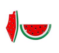 Lot de 2 broches en émail en forme de pastèque en forme de fruit de palestine pour écharpe, revers, bijoux, épingle B chapeau