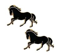 Lot de 2 broches en forme de cheval, 2026, en forme d'animal de l'année du cheval, en émail chinois, Nouvel An chinois, festival de printemps, cadeau pour homme et femme, 2pcs, Acier allié