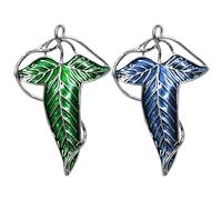 Lot de 2 Broches en Forme de Feuille d'Elfe - Médiévales pour Femme, Personnalisées et Vintage, Parfaites pour les Amateurs de Seigneur des Anneaux et Passe-temps