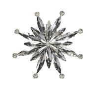 Lot de 2 broches en strass forme fleur irrégulière, for femme, bijoux corps, décoration poitrine, accessoires robe, ornement