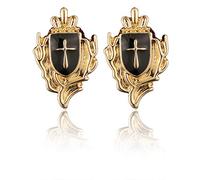 Lot de 2 broches exquises en forme de couronne pour croix - Pour pull, couronne - Épingle à poitrine - Cadeau surprise - Fête des mères, taille unique, Comme décrit