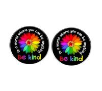 Lot de 2 broches inspirantes Be Kind avec citation positive, cadeau de sensibilisation à la gentillesse, broche de motivation pour enseignants, infirmières et amis