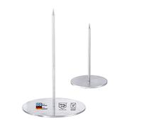 Lot de 2 brochettes de barbecue de qualité supérieure - Taille S et L - En acier inoxydable - Pour barbecue - Utilisation universelle massive