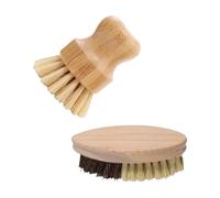 Lot de 2 Brosse à Légumes en Bois Brosse à Pommes de Terre de Haute Qualité Brosse Vaisselle Bois pour Pommes de Terre, Carottes, Légumes