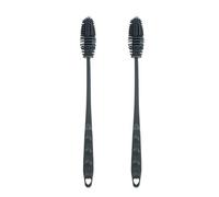 Lot de 2 Brosses à Bouteille de 27,5 cm en Silicone - Long Manche pour Nettoyage de Bouteilles, Lunettes et Vaisselle de Cuisine (Gris)