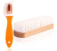 Lot de 2 brosses à chaussures en daim - Brosse à chaussures en daim et nubuck - Polyvalente - Brosse de nettoyage pour chaussures en daim