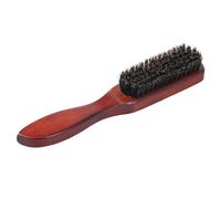 Lot de 2 brosses à cheveux à poils denses pour femme, brosse à barbe pour homme, brosse de massage avec manche en bois pour cheveux fins, naturels et doux