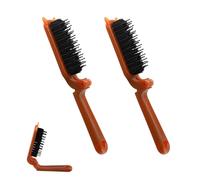 Lot de 2 brosses à cheveux pliables de voyage pour femme, pour restaurer la brillance des cheveux épais, bouclés, raides, humides et secs