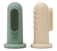 Lot de 2 brosses à dent à doigt Shifting sand-Cambridge blue