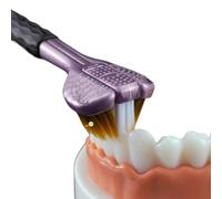 Lot de 2 brosses à dents à 3 côtés, avec poils souples à enrouler, brosses de nettoyage douces tout autour des dents et des gencives, brossettes à dents manuelles antidérapantes