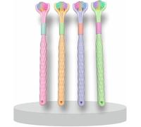 Lot de 2 brosses à dents à trois côtés de couleur aléatoire pour nettoyer en profondeur et en profondeur les dents et les gencives, design enveloppant efficace, brosses à dents manuelles adaptées aux
