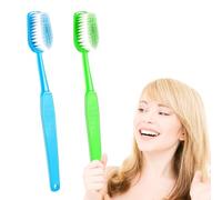 Lot de 2 brosses à dents géantes décoratives de 40 cm | Grands accessoires pour brosses à dents pour photos, fêtes, thèmes dentistes, salles de t décorations amusantes