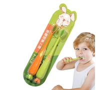 Lot de 2 brosses à dents manuelles en forme de carotte pour - Brosse à dents légère et douce pour les dents - Pour de 3 ans et plus - Pour garçons et filles - Pour la maison et la