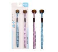 Lot de 2 brosses à dents sensorielles pour adulte, poils doux à trois côtés, design portable, accessoire de soins pour maison, hôtel, voyage, outil de nettoyage des dents, soins hygiéniques