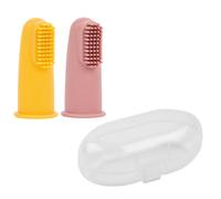 Lot De 2 Brosses À Dents Silicone Rose Et Jaune - Nattou